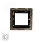 The Lombard Collection Brushed Chrome Black Insert 2 x25mm EM-Euro Module Faceplate