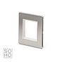 The Lombard Collection Brushed Chrome White Insert 2 x25mm EM-Euro Module Faceplate