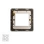 The Finsbury Collection Polished Chrome White Insert 2 x25mm EM-Euro Module Faceplate
