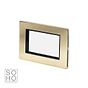 The Savoy Collection Brushed Brass Black Insert 4 x25mm EM-Euro Module Faceplate