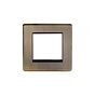 The Charterhouse Collection 2 x25mm EM-Euro Module Faceplate Antique Brass