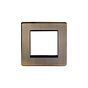 The Charterhouse Collection Antique Brass 2 x25mm EM-Euro Module Faceplate