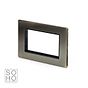 The Charterhouse Collection 4 x25mm EM-Euro Module Faceplate Antique Brass
