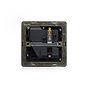 The Eton Collection Bronze 13A 1 Gang Switched Socket, DP Black Inserts Screwless