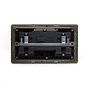 The Eton Collection Bronze 13A 2 Gang Switched Socket, DP Black Inserts Screwless