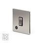The Lombard Collection Brushed Chrome 1 Gang 20A DP Switch Flex Outlet Blk Ins Screwless
