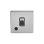 The Lombard Collection Brushed Chrome 1 Gang 20A DP Switch Flex Outlet Blk Ins Screwless