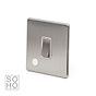 The Lombard Collection Brushed Chrome 1 Gang 20A Double Pole Switch Flex Outlet Wht Ins Screwless