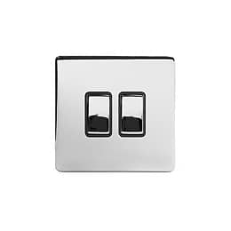 Polished Chrome 2 Gang Intermediate Switch