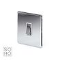 The Finsbury Collection Polished Chrome 1 Gang 2 Way 10A Light Switch Wht Ins Screwless
