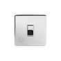 The Finsbury Collection Polished Chrome 1 Gang 20A Double Pole Switch Flex Outlet Wht Ins Screwless