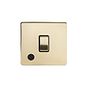 The Savoy Collection Brushed Brass 1 Gang 20A Double Pole Switch Flex Outlet Blk Ins Screwless