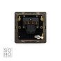 The Connaught Collection Black Nickel 1 Gang 20A Double Pole Switch Flex Outlet Blk Ins Screwless