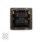 The Connaught Collection Black Nickel 45A 1 Gang Double Pole Switch Single Plate Blk Ins Screwless