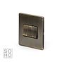 The Charterhouse Collection 3 Gang 2 Way 10A Light Switch Blk Ins Screwless Antique Brass