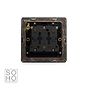 The Charterhouse Collection Extractor Fan Isolator Switch Black Insert Antique Brass