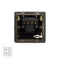 The Charterhouse Collection Antique Brass 1 Gang 20A Double Pole Switch Flex Outlet Blk Ins Screwless