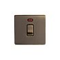 The Charterhouse Collection Antique Brass 20A 1 Gang Double Pole Switch With Neon Blk Ins Screwless 