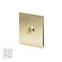 The Savoy Collection Brushed Brass 1 Gang 2 Way Toggle Switch Screwless