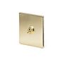 The Savoy Collection Brushed Brass 1 Gang Intermediate Toggle Switch Screwless