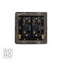 The Charterhouse Collection 2 Gang Toggle Switch 2-Way Antique Brass