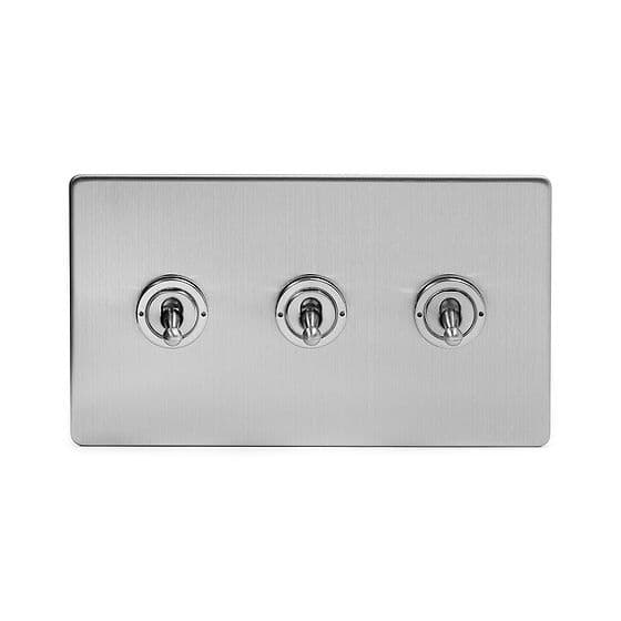 Brushed Chrome Toggle Switch
