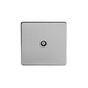 The Lombard Collection Brushed Chrome TV Coaxial Aerial Socket White Ins Screwless