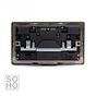 The Connaught Collection Black Nickel 2 Gang 13A SP Socket with 2 x USB-A 3.1A