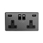 Black Nickel Fast Charge USB Socket