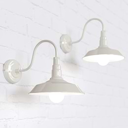 Argyll Industrial Wall Light Clay White