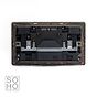 Soho Lighting Matt Black and Antique Brass 2 Gang 3.1 Amp USB Socket