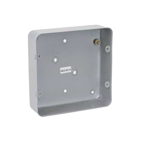6-8 Gang 38mm Steel Pattress Box (Back Box)