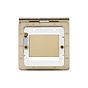 The Savoy Collection Brushed Brass White Insert 2 x25mm EM-Euro Module Floor Plate
