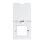 White Metal 1 Gang Euro Module Floor Socket

