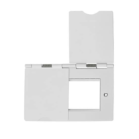 The Eldon Collection White Metal 2 Gang 4 x25mm EM-Euro Module Floor Plate