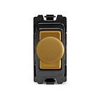 The Belgravia Collection Old Brass 300W/150W LED 2 Way Intel RM-Grid Trailing Edge Dimmer Mod