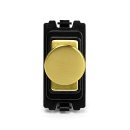 The Savoy Collection Brushed Brass 6A Dummy RM-Grid Dimmer Switch Mod