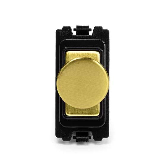 The Savoy Collection Brushed Brass 6A Dummy RM-Grid Dimmer Switch Mod