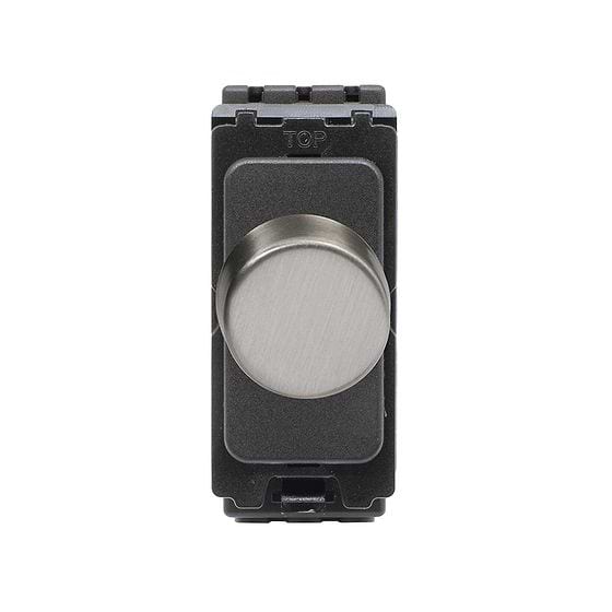 The Lombard Collection Brushed Chrome 150W LED 2 Way Intel CM-Grid Trailing Edge Dimmer Module
