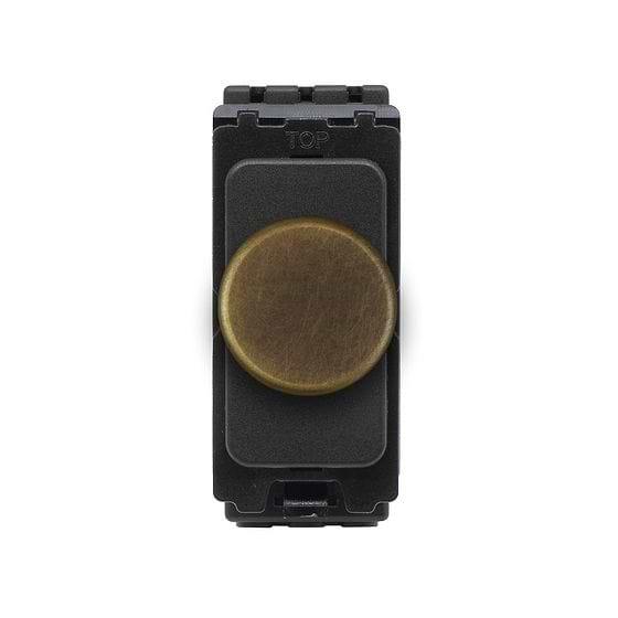 Vintage Brass Dimmer Grid Switch Module
