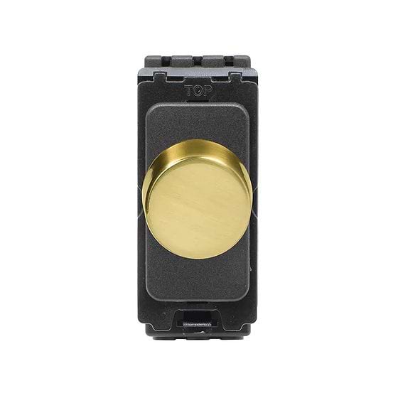 The Savoy Collection Brushed Brass CM Grid 250W LED Multi-Way Dimmer Module