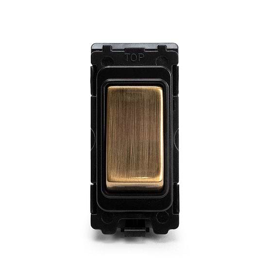 The Charterhouse Collection 20AX 2 Way RM-Grid Switch Module Antique Brass
