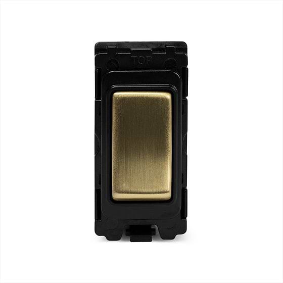 The Savoy Collection Brushed Brass 20AX 2 Way And Off RM-Grid Switch Module