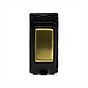 The Savoy Collection Brushed Brass 20A 2 Way Retractive RM-Grid Switch Module