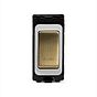 The Savoy Collection Brushed Brass 2 Way Retractive 'Push' RM-Grid Switch Module