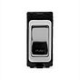 The Finsbury Collection Polished Chrome 2 Way Retractive 'Push' RM-Grid Switch Module