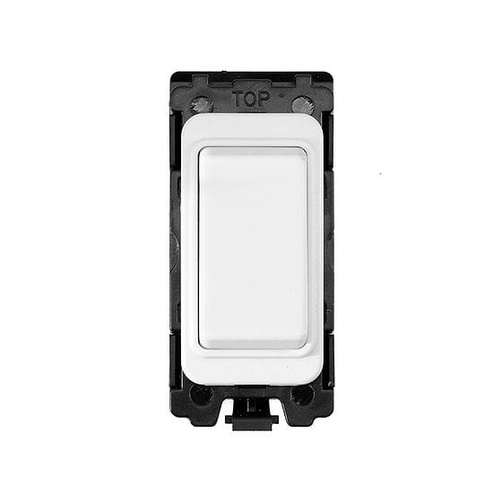 The Eldon Collection White Metal 2 Way Off Retractive RM-Grid Switch Module