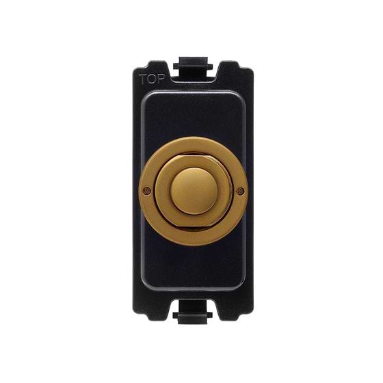 Soho Lighting Antique Gold 6A 2 Way Retractive Push Button CM Grid Module Switch