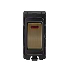 Antique Brass Double Pole Grid Switch Module
