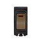 Antique Brass Double Pole Grid Switch Module

